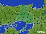 兵庫県のアメダス実況(日照時間)(2020年06月30日)