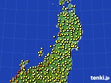 2020年06月30日の東北地方のアメダス(気温)