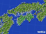 四国地方のアメダス実況(風向・風速)(2020年06月30日)