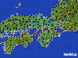 2020年07月02日の近畿地方のアメダス(日照時間)