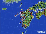 2020年07月02日の九州地方のアメダス(日照時間)