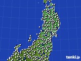東北地方のアメダス実況(風向・風速)(2020年07月03日)