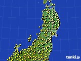 2020年07月04日の東北地方のアメダス(気温)