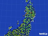 東北地方のアメダス実況(日照時間)(2020年07月05日)