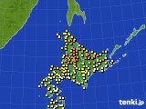 北海道地方のアメダス実況(気温)(2020年07月05日)