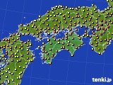 四国地方のアメダス実況(気温)(2020年07月05日)