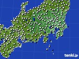 関東・甲信地方のアメダス実況(風向・風速)(2020年07月05日)