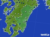 宮崎県のアメダス実況(風向・風速)(2020年07月06日)