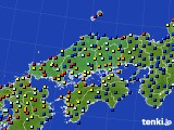 中国地方のアメダス実況(日照時間)(2020年07月08日)