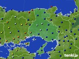 兵庫県のアメダス実況(日照時間)(2020年07月08日)