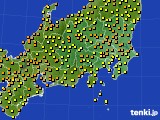 関東・甲信地方のアメダス実況(気温)(2020年07月08日)