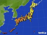 アメダス実況(気温)(2020年07月08日)