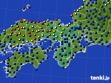 近畿地方のアメダス実況(日照時間)(2020年07月09日)