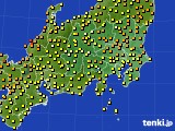 関東・甲信地方のアメダス実況(気温)(2020年07月09日)
