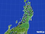 東北地方のアメダス実況(降水量)(2020年07月11日)