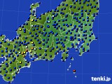 関東・甲信地方のアメダス実況(日照時間)(2020年07月11日)