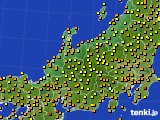 北陸地方のアメダス実況(気温)(2020年07月11日)