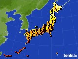 2020年07月11日のアメダス(気温)