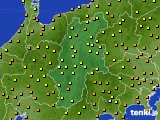 長野県のアメダス実況(気温)(2020年07月11日)