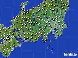 関東・甲信地方のアメダス実況(風向・風速)(2020年07月12日)