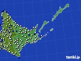 道東のアメダス実況(風向・風速)(2020年07月12日)