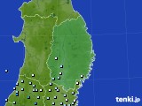 岩手県のアメダス実況(降水量)(2020年07月14日)