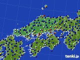 中国地方のアメダス実況(日照時間)(2020年07月14日)