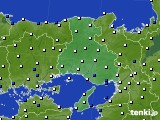 兵庫県のアメダス実況(風向・風速)(2020年07月14日)