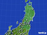 東北地方のアメダス実況(降水量)(2020年07月15日)