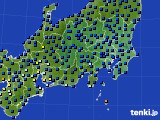 関東・甲信地方のアメダス実況(日照時間)(2020年07月15日)