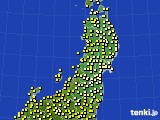 東北地方のアメダス実況(気温)(2020年07月15日)