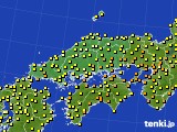 2020年07月15日の中国地方のアメダス(気温)