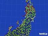 2020年07月17日の東北地方のアメダス(日照時間)