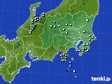 関東・甲信地方のアメダス実況(降水量)(2020年07月18日)