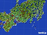 東海地方のアメダス実況(日照時間)(2020年07月18日)