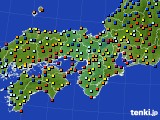 2020年07月18日の近畿地方のアメダス(日照時間)