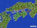 2020年07月18日の四国地方のアメダス(日照時間)