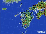 九州地方のアメダス実況(日照時間)(2020年07月18日)