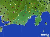 静岡県のアメダス実況(日照時間)(2020年07月18日)
