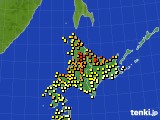 北海道地方のアメダス実況(気温)(2020年07月18日)