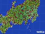 関東・甲信地方のアメダス実況(日照時間)(2020年07月19日)