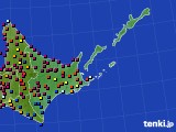 2020年07月19日の道東のアメダス(日照時間)