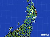 東北地方のアメダス実況(日照時間)(2020年07月21日)