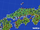 中国地方のアメダス実況(日照時間)(2020年07月21日)