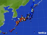 2020年07月21日のアメダス(日照時間)