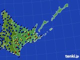 2020年07月21日の道東のアメダス(日照時間)