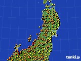 東北地方のアメダス実況(気温)(2020年07月21日)