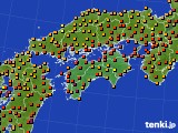 四国地方のアメダス実況(気温)(2020年07月21日)