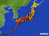 アメダス実況(気温)(2020年07月21日)