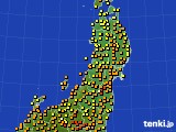 東北地方のアメダス実況(気温)(2020年07月22日)